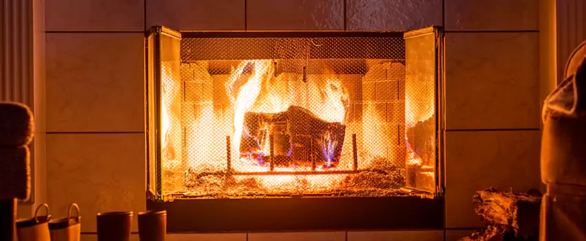 Mendota Hearth Landscape Fireplace Installation in Easthampton, Massachusetts