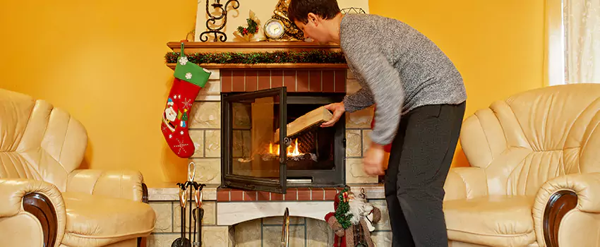 Rusted Metal Fireplace Restoration in Easthampton, Massachusetts